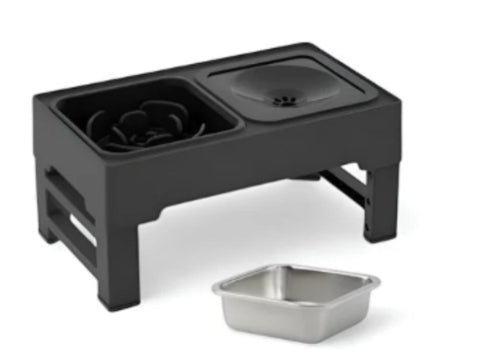 Double Feeding Bowls with Stainless Stand for Pet