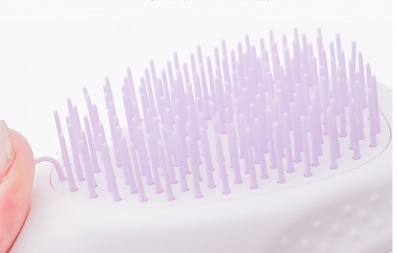 White Pet Hair Grooming Brush