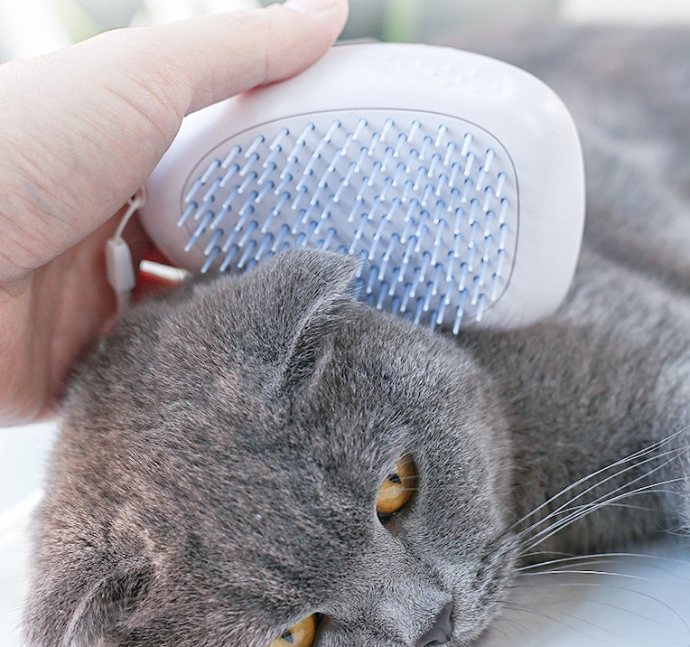 White Pet Hair Grooming Brush