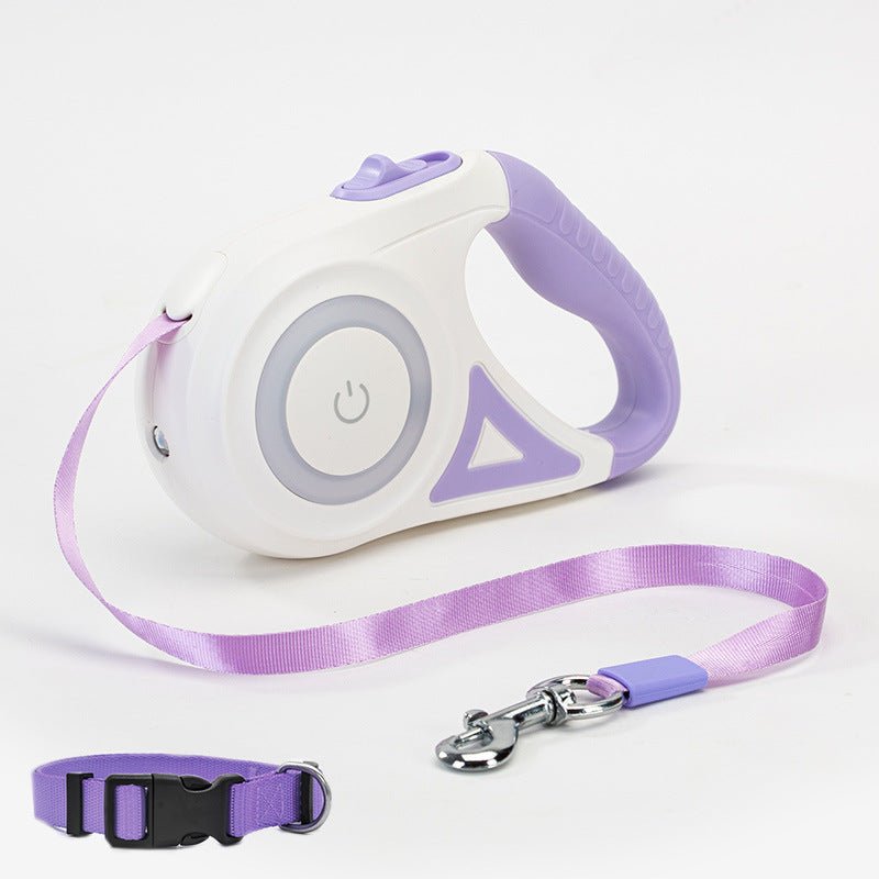Retractable Leash with Collar Spotlight for Pet