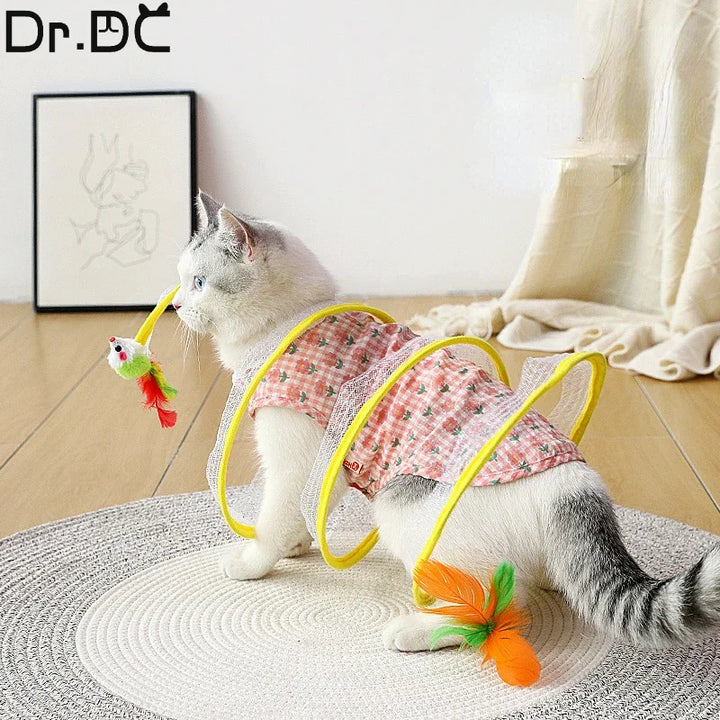 Shaped Spring Tunnel Pet Toy