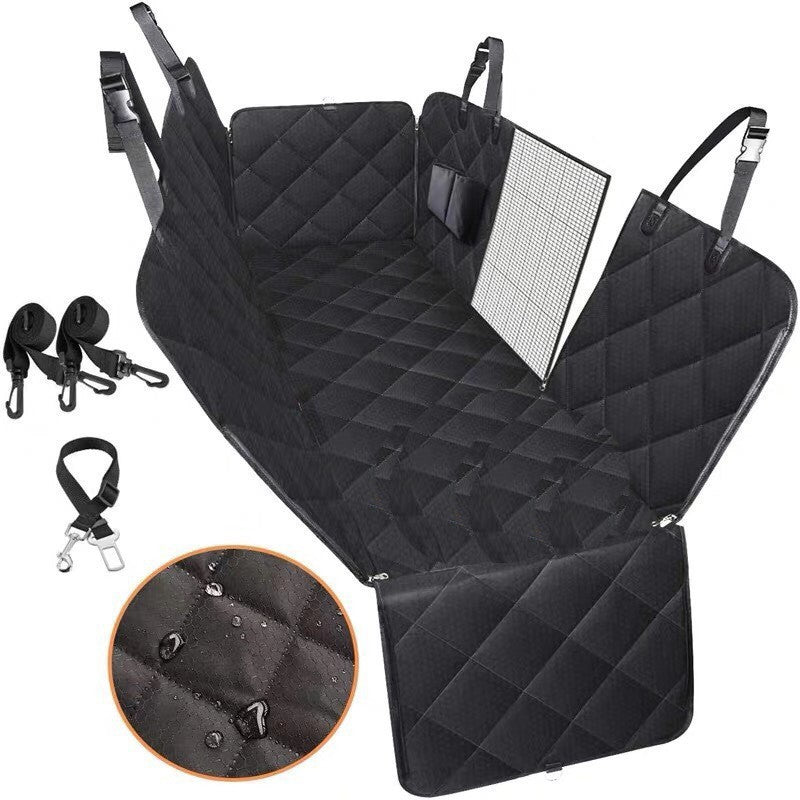 Pet Car Seat Cover with Zipper Pocket