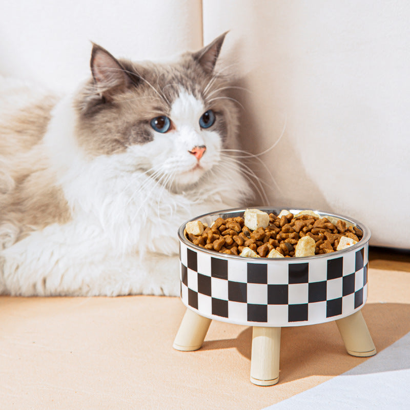 Polka Dot Stainless Steel Large Bowl for Pet