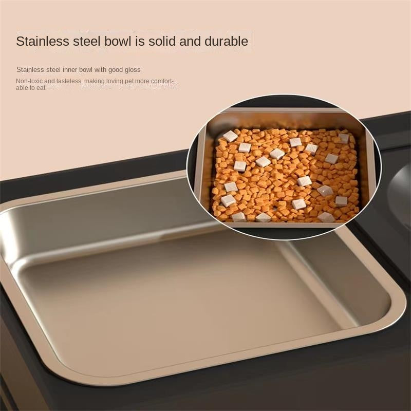 Double Feeding Bowls with Stainless Stand for Pet