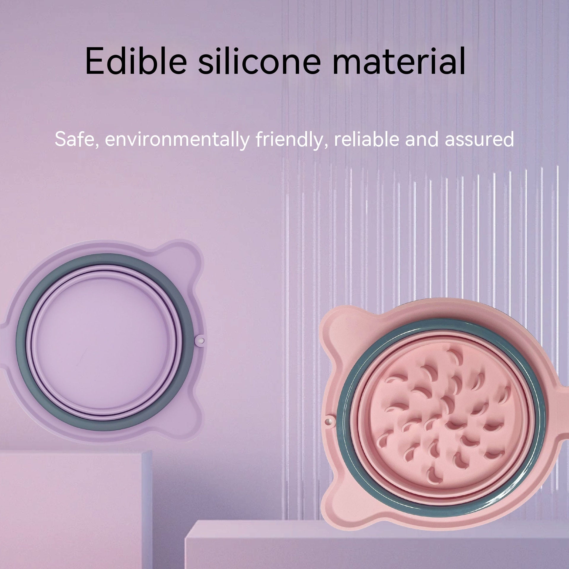 Portable Silicone Double Feeding Bowls for Pet