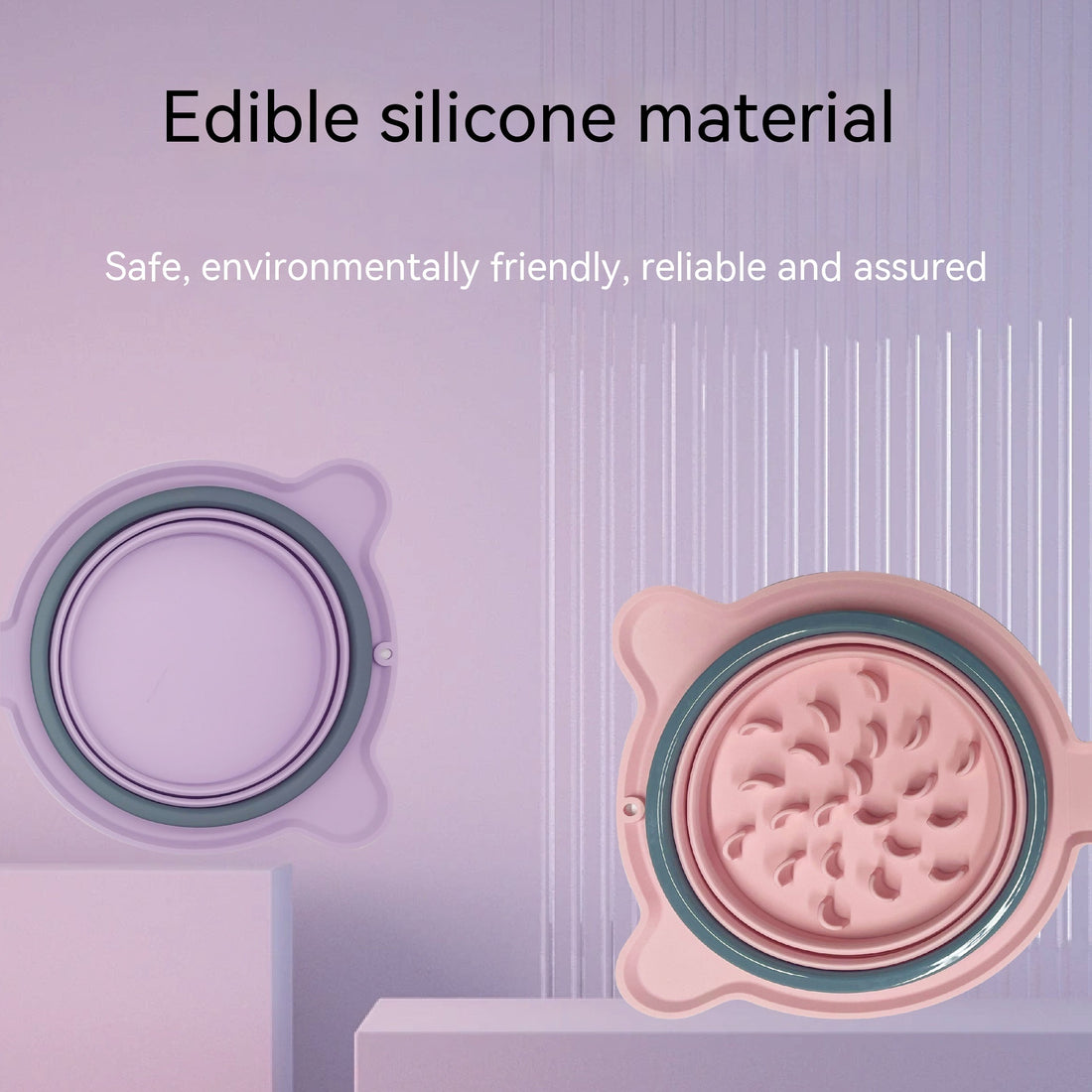 Portable Silicone Double Feeding Bowls for Pet
