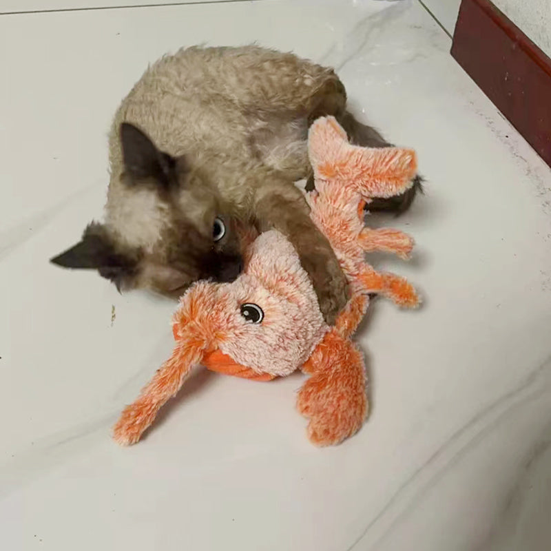 Gravity Plush Shrimp Pet Toy