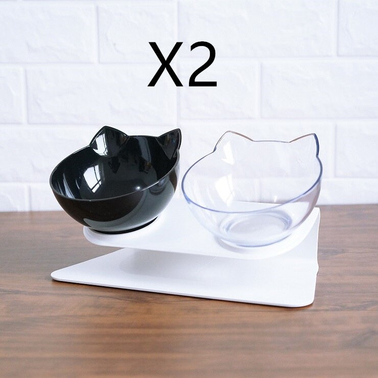 Non-Slip Elevated Double Feeding Bowl for Pet