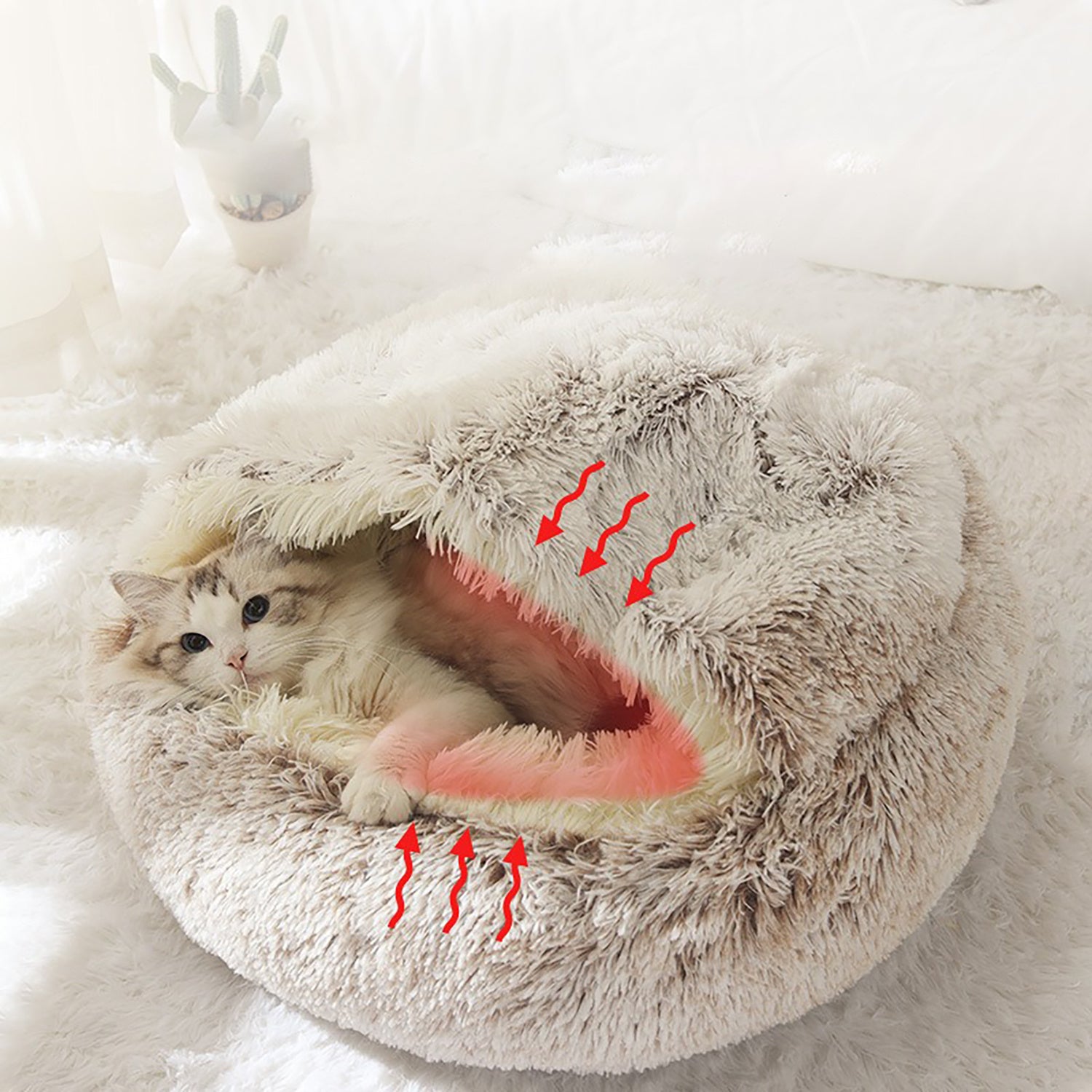 Luxurious Plush Round Soft Bed for Pet