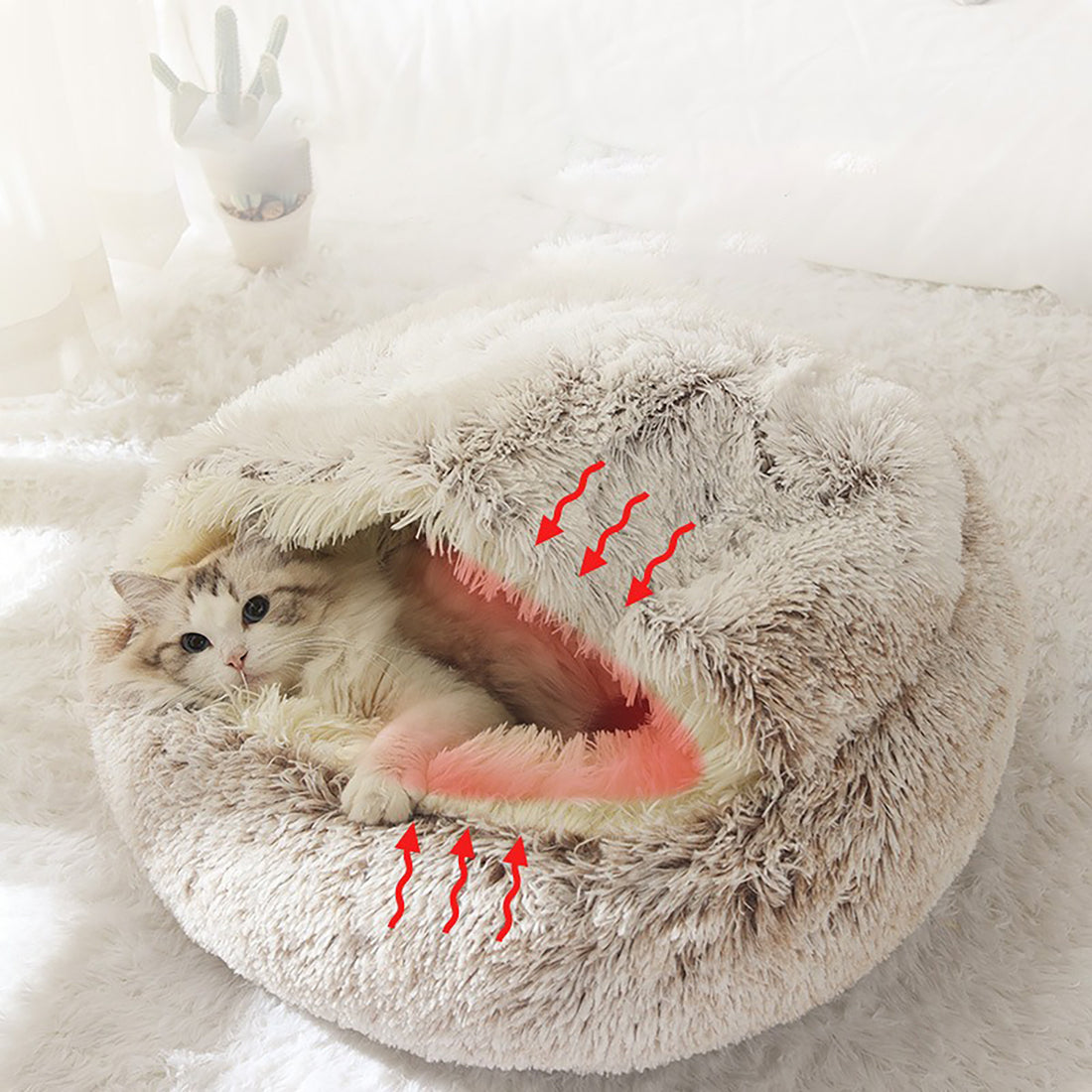 Luxurious Plush Round Soft Bed for Pet