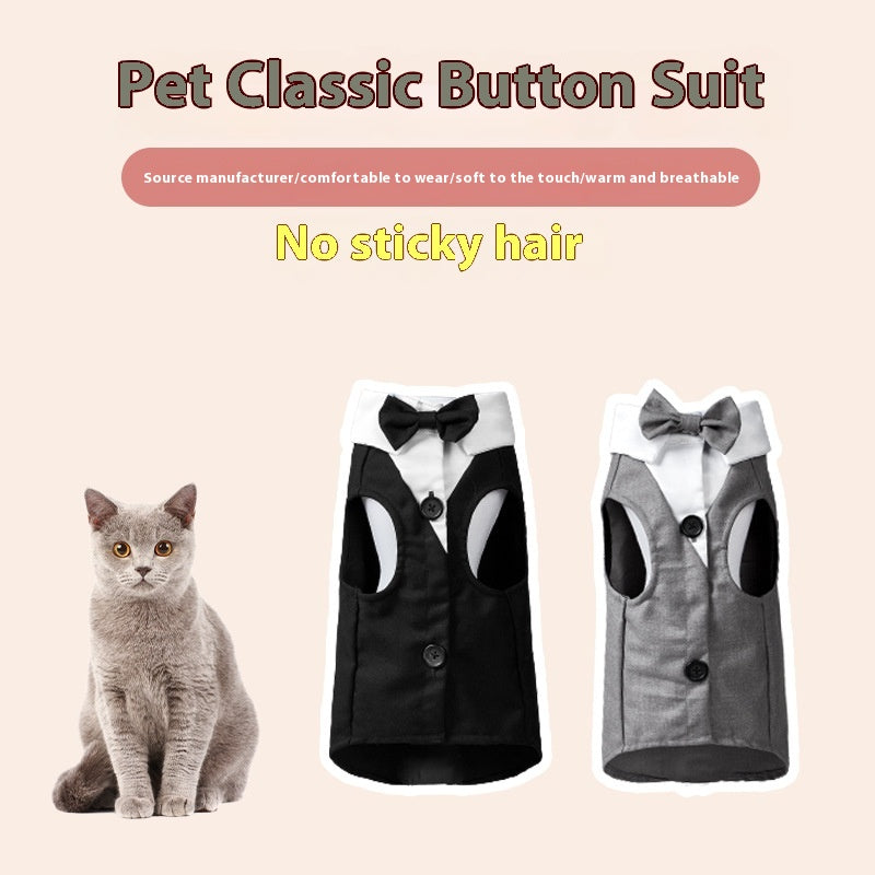Two Feet Classic Button Jacket For Pets