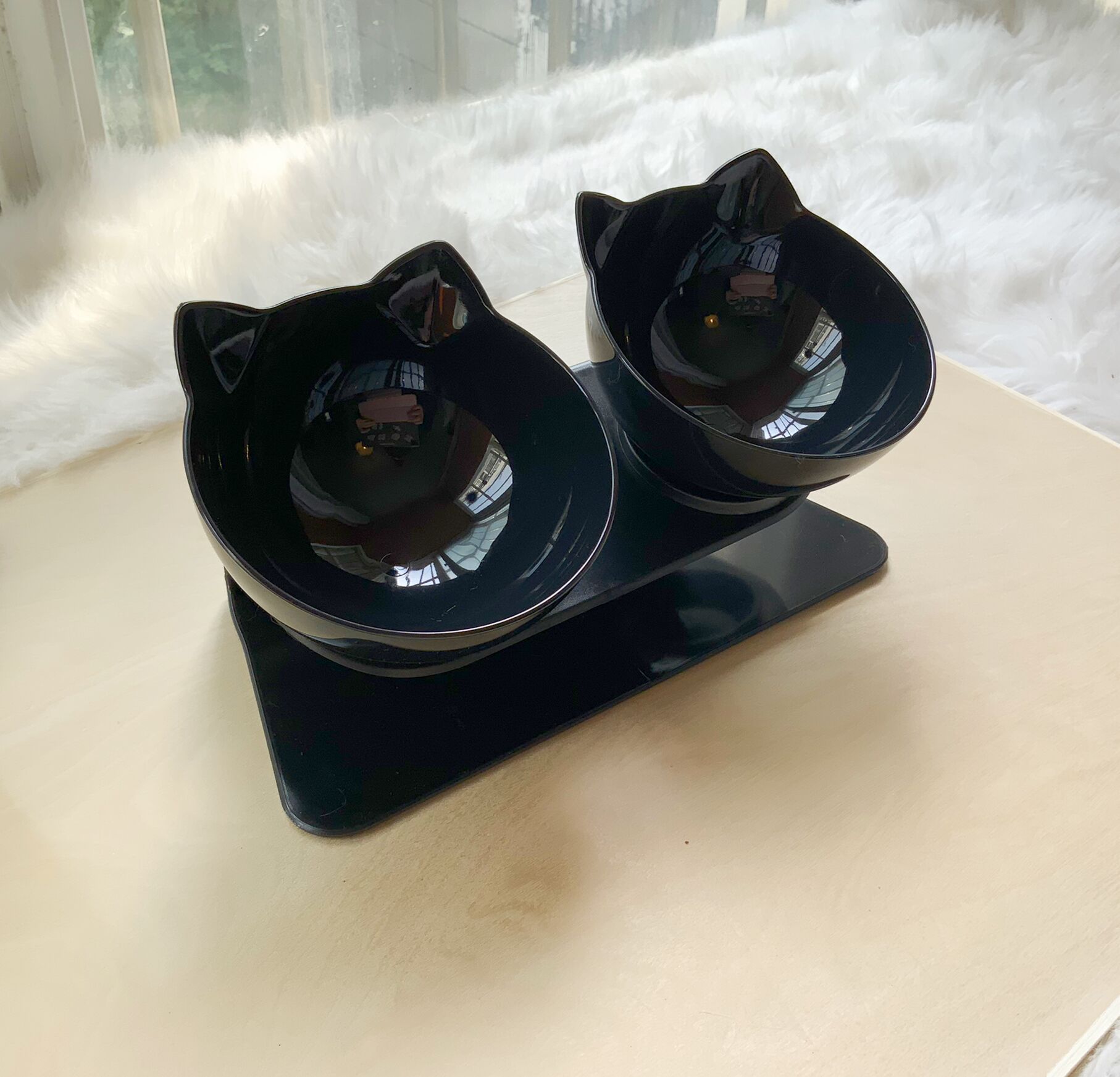 Non-Slip Elevated Double Feeding Bowl for Pet