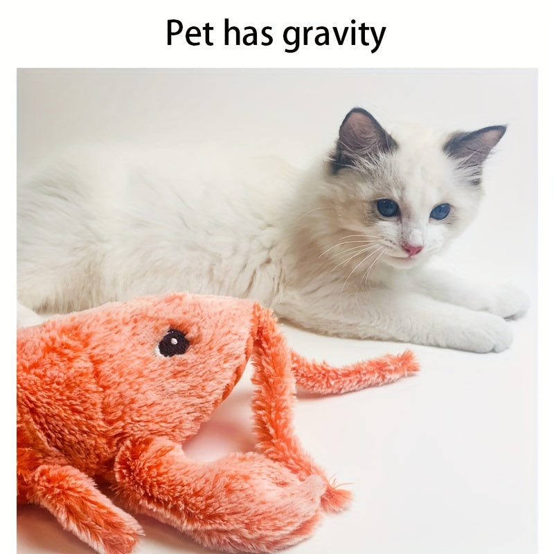 Gravity Plush Shrimp Pet Toy
