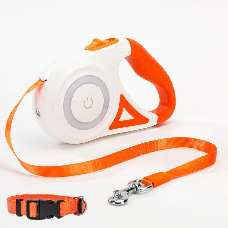 Retractable Leash with Collar Spotlight for Pet