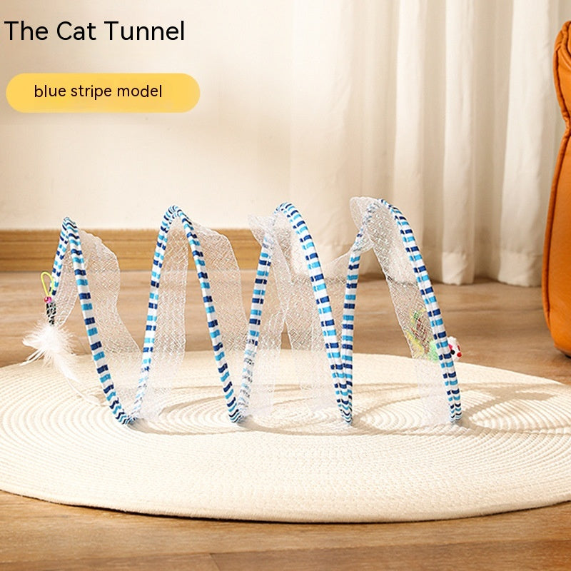 Shaped Spring Tunnel Pet Toy