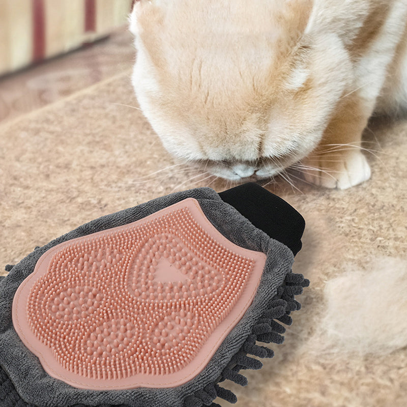 2-in-1 Pet Bathing and Grooming Glove