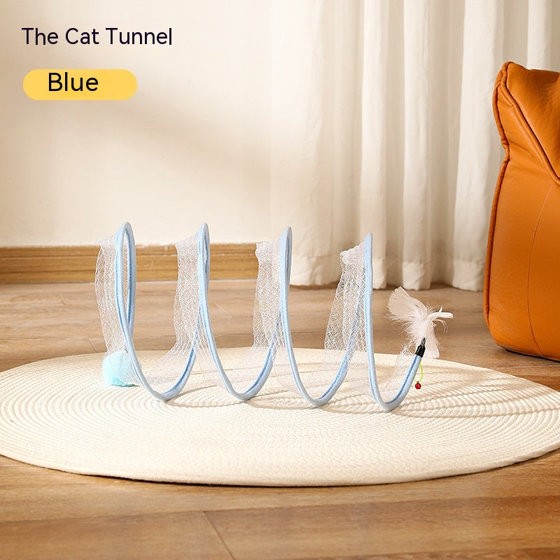 Shaped Spring Tunnel Pet Toy
