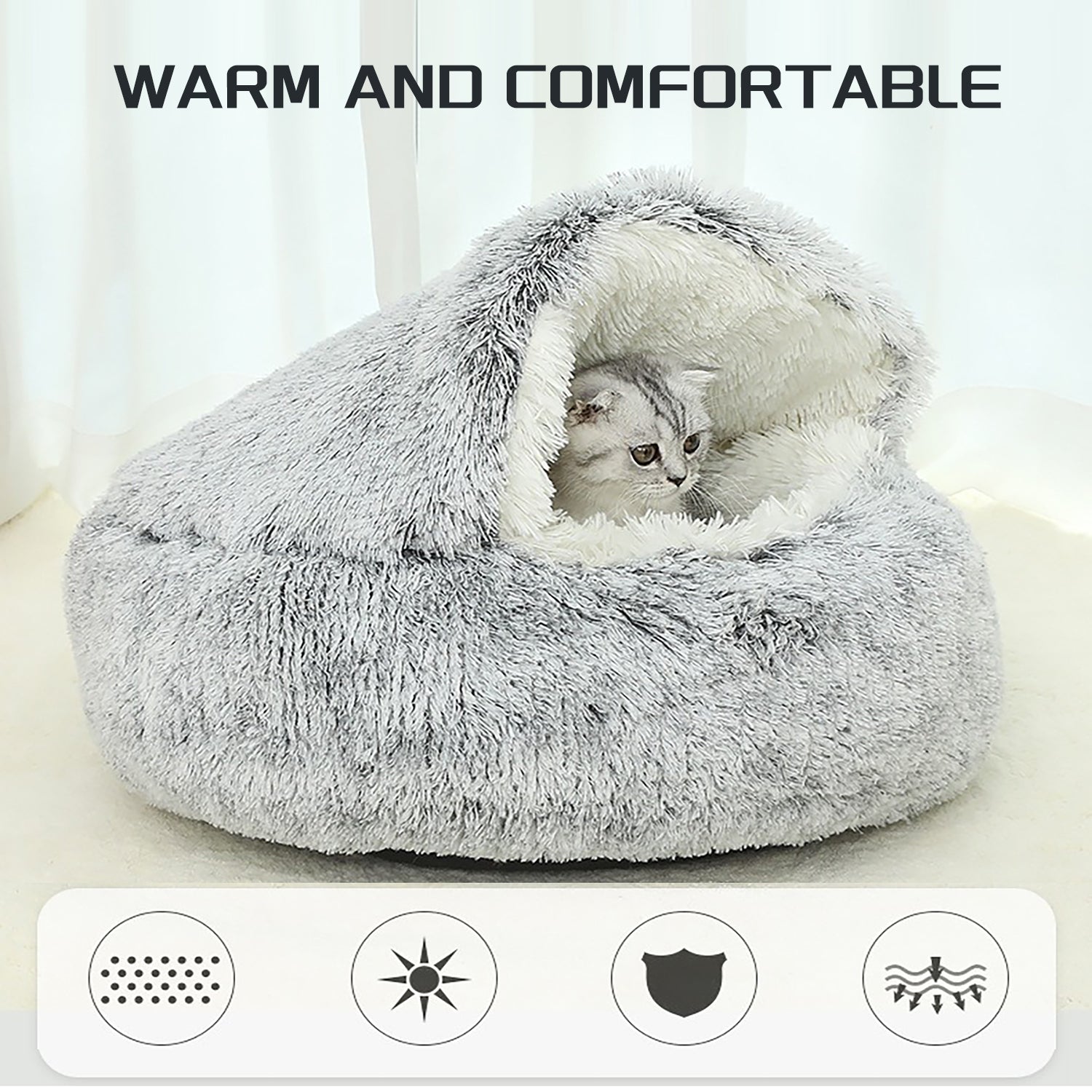 Luxurious Plush Round Soft Bed for Pet