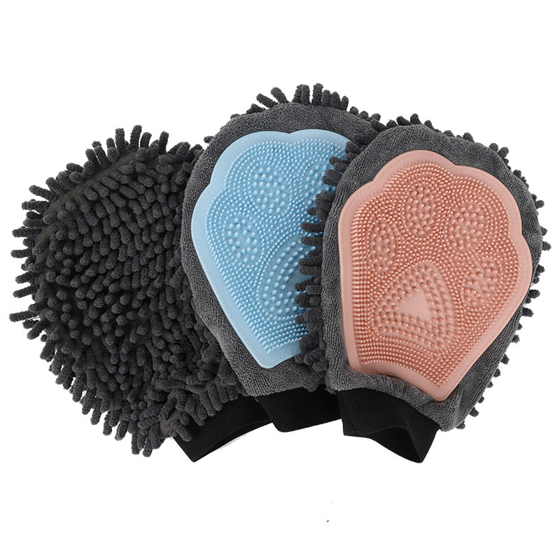 2-in-1 Pet Bathing and Grooming Glove